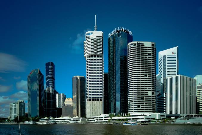 Brisbane riverfront skyline with the Deloitte building